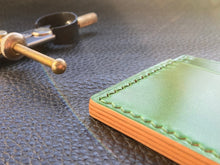 Load image into Gallery viewer, Our handmade leather goods are perfect for every day use, whether you are looking for a handmade wallet, coin holder purse or one of our items from the bifold card holder range, we will have what you need or make what you want www.leathercompositions.com