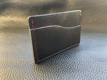 Load image into Gallery viewer, Compact handmade leather wallet with 3 pockets to store all of your cards and cash. This leather cardholder is meticulously handmade and is part of our leather wallet rangewww.leathercompositions.com