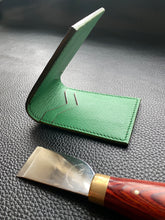 Load image into Gallery viewer, Handmade leather wallet is perfect for carrying your cards and looking stylish. Our handmade leather goods are completely UK made in our atelier using the finest leathers and traditional leather techniques, no machines are involved as our artisan hand stitches every items to ensure we produce luxury leather accessories to last a lifetime www.leathercompositions.com