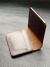 Load image into Gallery viewer, Handmade leather wallet is perfect for carrying your cards and looking stylish. Our handmade leather goods are completely UK made in our atelier using the finest leathers and traditional leather techniques, no machines are involved as our artisan hand stitches every items to ensure we produce luxury leather accessories to last a lifetime www.leathercompositions.com