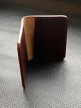 Load image into Gallery viewer, Handmade leather wallet is perfect for carrying your cards and looking stylish. Our handmade leather goods are completely UK made in our atelier using the finest leathers and traditional leather techniques, no machines are involved as our artisan hand stitches every items to ensure we produce luxury leather accessories to last a lifetime www.leathercompositions.com