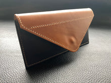 Load image into Gallery viewer, Shell cordovan and Italian leather ladies purse, handmade and hand stitched in our atelier by our time service artisan. Handcrafted to the highest quality using traditional leather making techniqueswww.leathercompositions.com