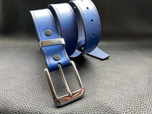 Load image into Gallery viewer, To accompany our handmade leather wallets we have created stylish handcrafted Italian vegetable tanned belts, hand stitched and using the finest English and Italian hardwarewww.leathercompositions.com