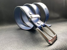 Load image into Gallery viewer, To accompany our handmade leather wallets we have created stylish handcrafted Italian vegetable tanned belts, hand stitched and using the finest English and Italian hardwarewww.leathercompositions.com