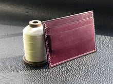 Load image into Gallery viewer, Elegant and stylish Italian leather wallet, a perfect handmade cardholder for either formal use or as an every day carry. Handcrafted and hand stitched to create a luxury leather cardholderwww.leathercompositions.com