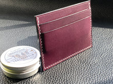 Load image into Gallery viewer, Elegant and stylish Italian leather wallet, a perfect handmade cardholder for either formal use or as an every day carry. Handcrafted and hand stitched to create a luxury leather cardholderwww.leathercompositions.com