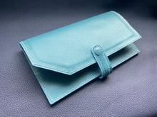 Load image into Gallery viewer, Ladies Leather Purse, which can be used as a clutch bag. The middle zip aspect can be used as a coin purse or coin pocket is ideal for storing valuables. This quality lady's wallet is both fashionable and practical and is made from the finest luxury leather.www.leathercompositions.com