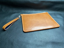 Load image into Gallery viewer, Handmade Italian leather iPad cases which are fully lined to offer the best protection, these iPad cases are hand stitched using traditional saddle stitched methods to produce the best quality products, the leather pouch can double as a clutch bag for every day use and each comes with a detachable handle for that additional stylish look www.leathercompositions.com
