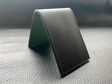 Load image into Gallery viewer, Handmade leather wallet is perfect for carrying your cards and looking stylish. Our handmade leather goods are completely UK made in our atelier using the finest leathers and traditional leather techniques, no machines are involved as our artisan hand stitches every items to ensure we produce luxury leather accessories to last a lifetime www.leathercompositions.com
