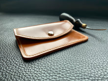 Load image into Gallery viewer, Compact shell cordovan coin purse, handmade from the finest Italian leather and made in the UK using traditional methods to ensure a luxury leather purse is createdwww.leathercompositions.com
