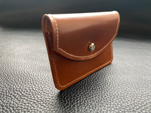 Load image into Gallery viewer, Compact shell cordovan coin purse, handmade from the finest Italian leather and made in the UK using traditional methods to ensure a luxury leather purse is createdwww.leathercompositions.com

