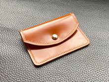 Load image into Gallery viewer, Compact shell cordovan coin purse, handmade from the finest Italian leather and made in the UK using traditional methods to ensure a luxury leather purse is createdwww.leathercompositions.com
