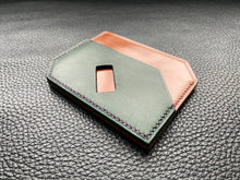 Load image into Gallery viewer, Elegant and stylish Italian leather wallet, a perfect handmade cardholder for either formal use or as an every day carry. Handcrafted and hand stitched to create a luxury leather cardholder www.leathercompositions.com
