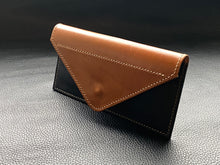 Load image into Gallery viewer, Shell cordovan and Italian leather ladies purse, handmade and hand stitched in our atelier by our time service artisan. Handcrafted to the highest quality using traditional leather making techniqueswww.leathercompositions.com
