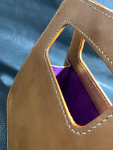 Load image into Gallery viewer, Retro styled fashion ladies fashion handbag. Perfect to accompany both formal and casual attire. Made from the finest leathers from the best tanneries around the world. We can change the leather, colours, stitching and edge colour to make this bag unique to you.www.leathercompositions.com
