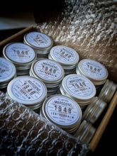 Load image into Gallery viewer, Small batch artisan leather balm that is perfect for nourishing vegetable tanned leather to keep it soft and supple. 100% handmade from 100% natural products so this balm is kind to your luxury leather goods. www.leathercompositions.com
